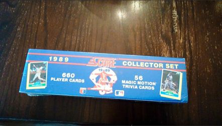 1989 Score Baseball Complete Collector Set, 660 Player Cards, 56