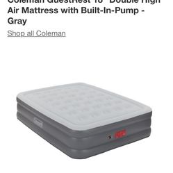 Coleman GuestRest 18" Double High Air Mattress with Built-In-Pump - Gray