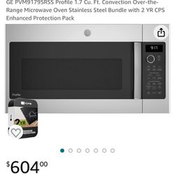 Over-the-range GE Profile Convection Microwave Oven, Silver