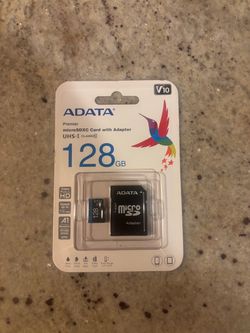 Adata 128gb micro sd card with sd card adapter
