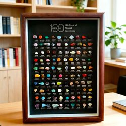 100 types of mineral figurines, customizable with company logo, perfect birthday gifts for kids, friends, and besties—ideal living room essentials
