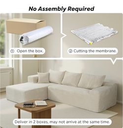 BIEGE BONELESS SOFA SECTIONAL