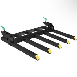 48" Clamp On Debris Forks, 2500 lbs Capacity Heavy Duty Clamp On Pallet Forks Bucket Attachments for Loader Bucket Skidsteer Tractor