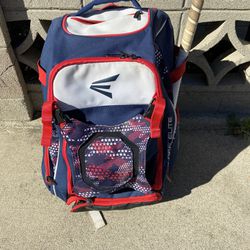 Eaton Baseball Backpack With Tee-Ball Bat -Glove-Helmet 