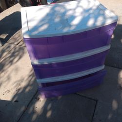 Purple Drawers Plastic 