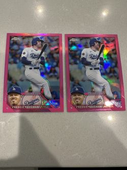 Freddie Freeman 2 Pink Topps Chrome Refractors 2023