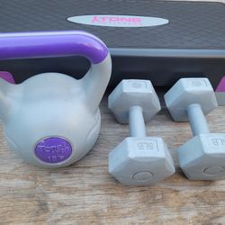 Kettle Bell dumbells stepper