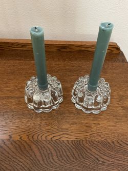 Princess House Crystal candleholders 