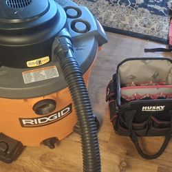 16 Gal Ridged Wet/dry Shopvac And Husky Tool Carrier Organizer