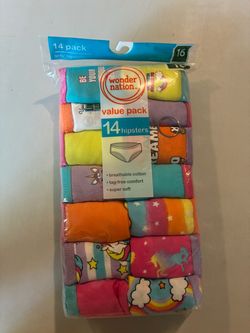 Wonder Nation Girls' Hipsters 14-Pack Size 16