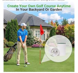 Golf Hole Cutter Set with Golf Hole Cup 4 in & 6 in Hole Cups, USGA Standard Golf Hole Digger Tool with Detachable Handle for Backyard Putting Green P