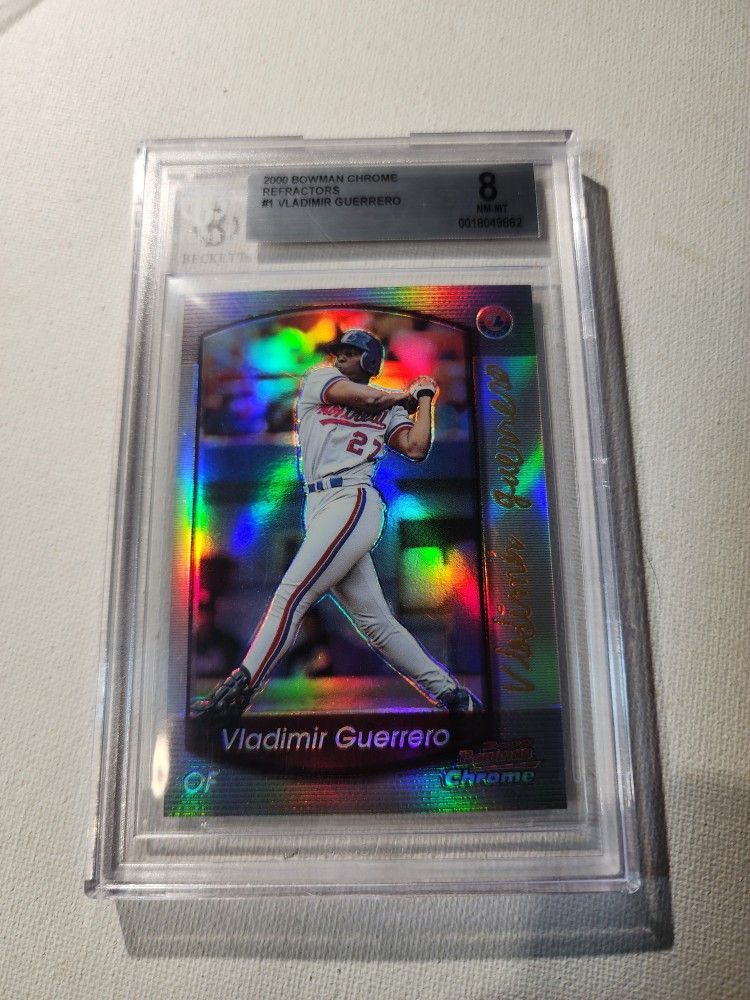 2000 Bowman Chrome Refractor Vladimir Guerrero HOF #1 BGS NM-MT 8