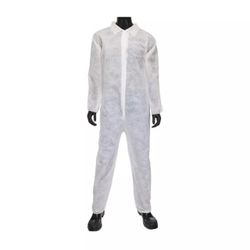 3XL SBP WHITE COVERALL ZIPPER FRONT AND COLLAR HEAVY WEIGHT (1 PALLET) (800 CVRLS)