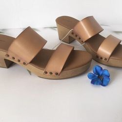 Tan Clogs/Heels, Size 11