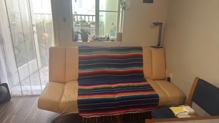Free - Tan small leather couch