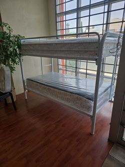 NEW METAL  BUNK BED WITH MATTRESS