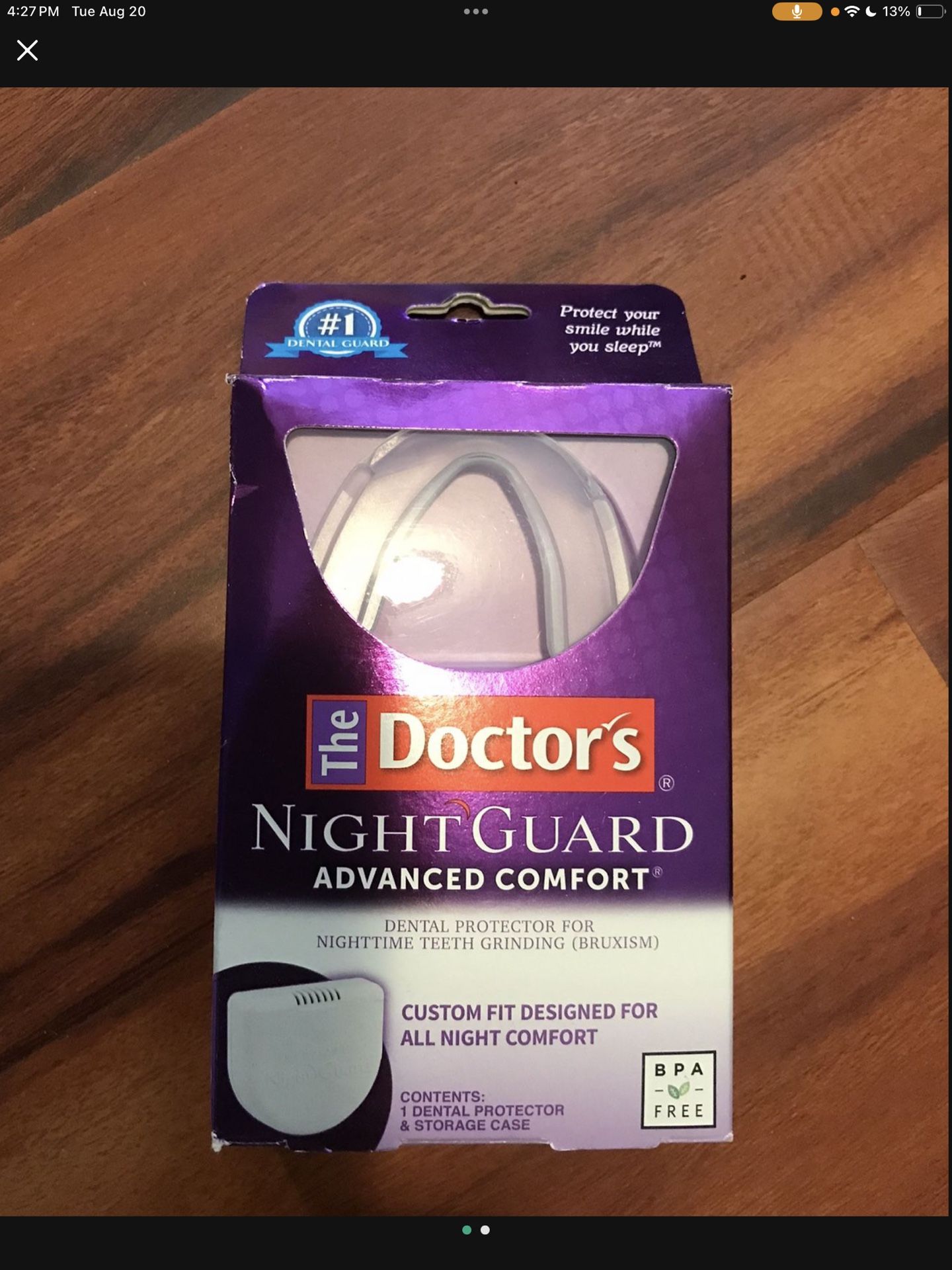 The Doctor's NightGuard, Mouth Guard for Grinding Teeth, Dental Guard for Bruxism, Night Guard for Teeth, 1 Pack