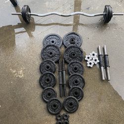 Weight Dumbbells, Curl Bar 