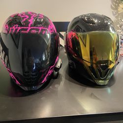 Icon Helmets With Dual Sena Bluetooth