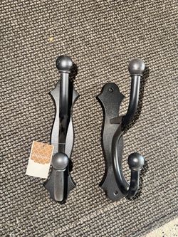 Kirkland's Black Double Wall Hook Set of 2