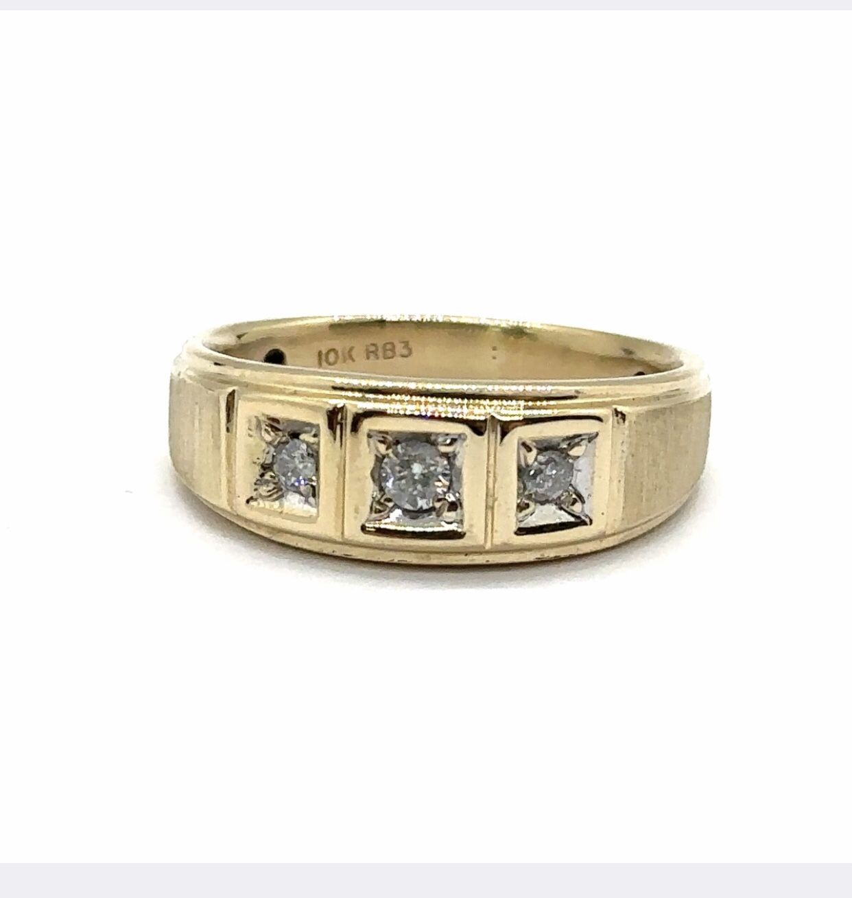 Gentlemen Gold Diamond Wedding Band 10K YG 6.7G EPJ025939