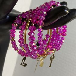 Semanario En Espiral Of Crystal And Gold Plate 