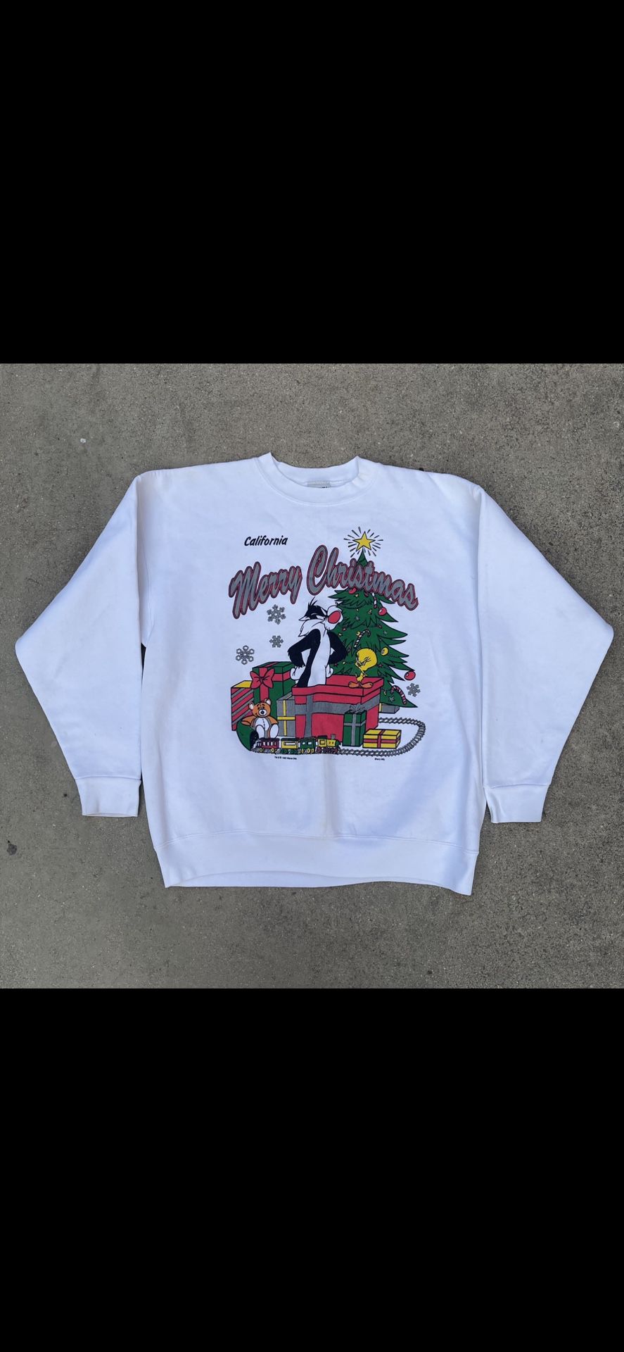 Vintage 1993 Tweety Bird Sylvester Christmas Sweatshirt