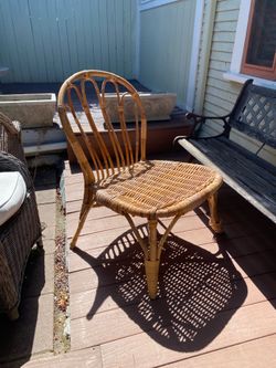 Boho Rattan Accent Chair