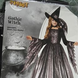Gothic Witch Girls Costume 