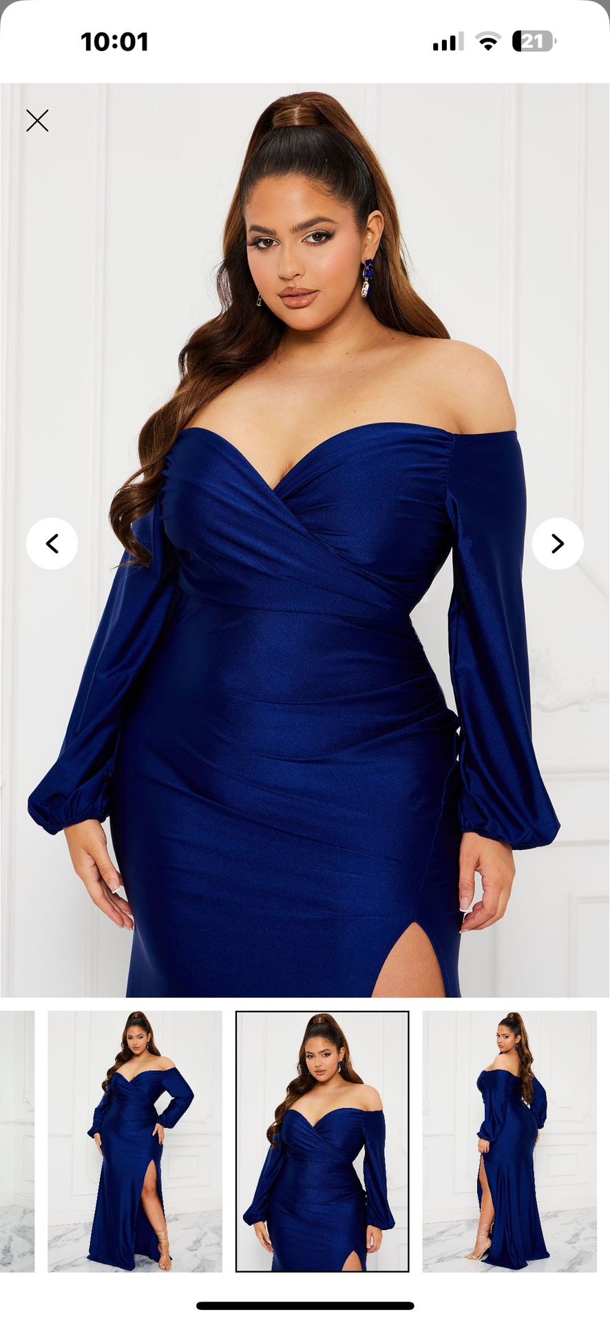 Fashion Nova Royal Blue Dress