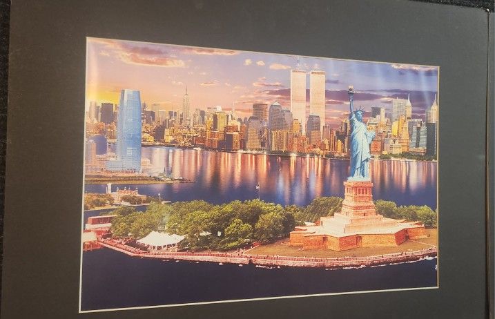 NYC Matted Print (16x20) w/WTC Towers