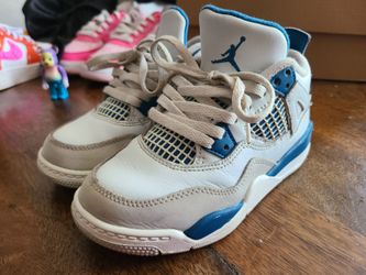 Kids Air Jordan 4 Military Blue sz 12 C