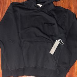 black essential hoodie 