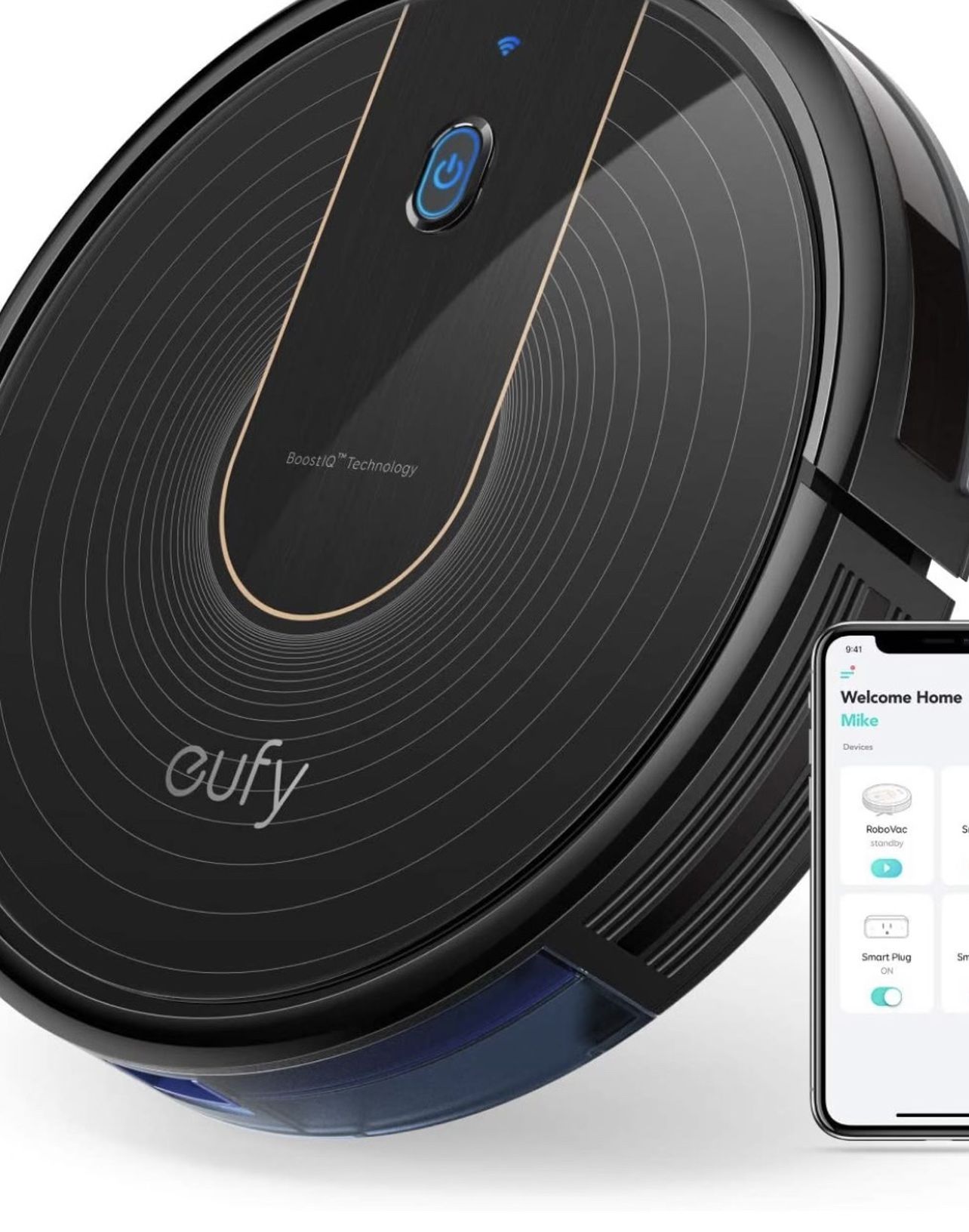 eufy by Anker, BoostIQ RoboVac 15C, Wi-Fi, Upgraded, Super-Thin, 1300Pa Strong Suction, Quiet, Self-Charging Robotic Vacuum Cleaner, Cleans Hard Floor