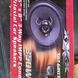 XXX XGT-6803 6" x 8" 3-Way Triaxial Car Speakers. 