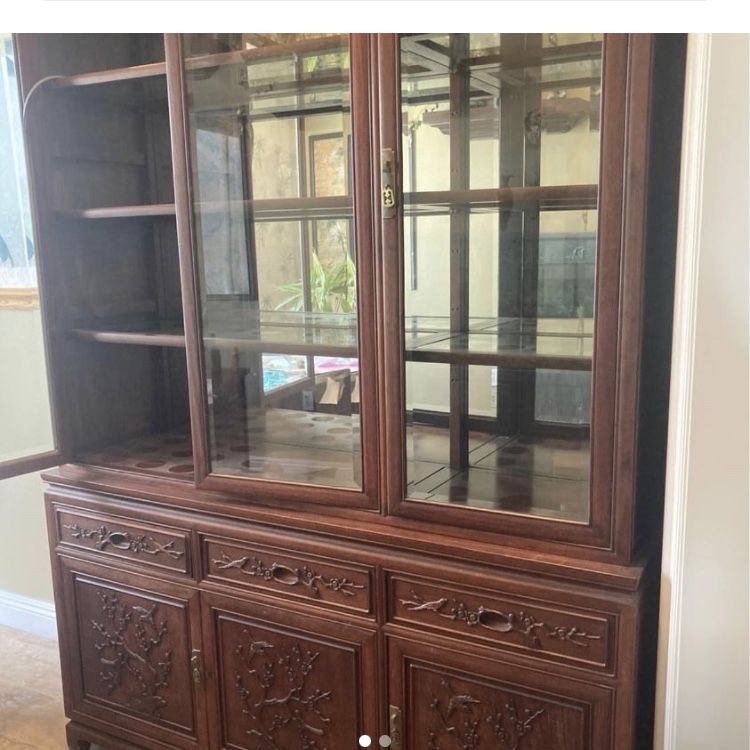 Solid Rosewood China Cabinet