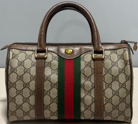 Gucci Vintage GG Supreme Canvas Sherry Line Boston Bag
