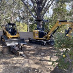 Demolition Bobcat, Cat Excavator 