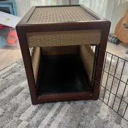 Dog crate: 30”deep, 21” wide, 25” high $30