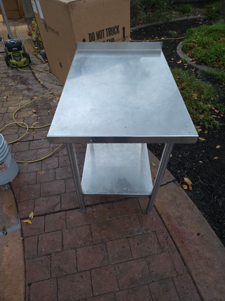 Table, Stainless 36 X 24 X 36 Bacjsplash