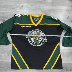 Sacramento River Rats Jersey Mens XXL 52 Reebok USA Vintage 90s NHL Signed RARE