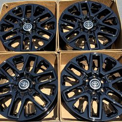 20” Toyota Tundra Sequoia Factory Wheels Rims Gloss Black New 