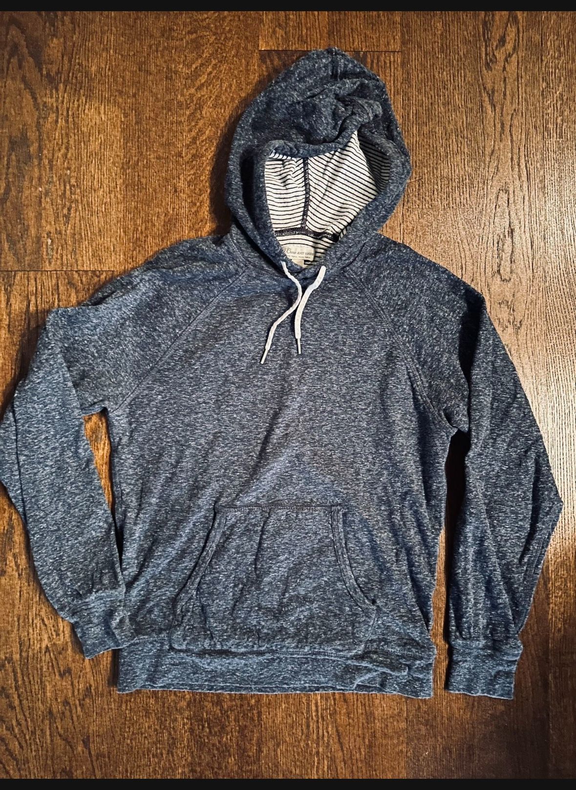 J Crew Mens Knit Goods Navy Hoodie Sweatshirt XS 