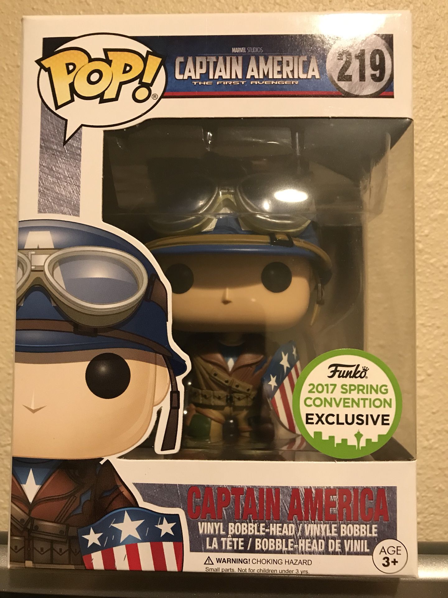 Funko POP Marvel! Captain America 219 The First Avenger ECCC