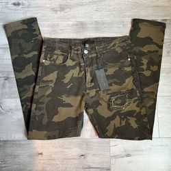 Denim Camouflage Pants Size 34 Stretch