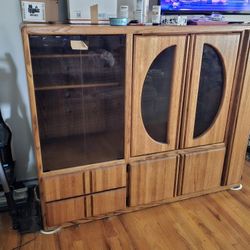 Heavy Solid Wood Entertainment Center