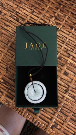 Double donut Burma jade necklace