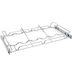 NEW Rev-A-Shelf Chrome 24" Deluxe Wire Pullout Wine Bottle Rack for 14" Deep Pantry
