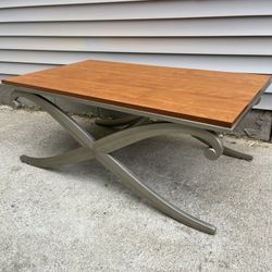 Metal And Wood Coffee Table Refinished