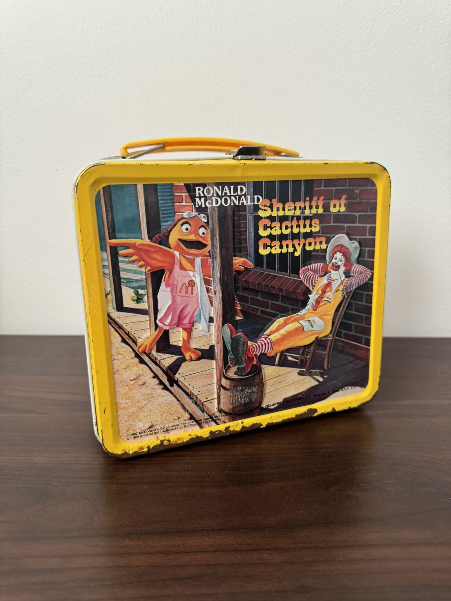 1982 McDonalds Lunch Box  * Vintage * Lunchbox tin kit pail Hamburgler